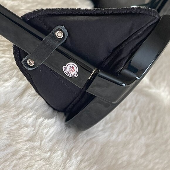 Moncler Diffractor ML 0206 05C Black Mirror Oversized Sunglasses Frame 66-11-140 - Picture 9 of 16